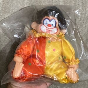 NEW Vintage Corky Clown Stuffed Toy Doll Collectible RARE FIND